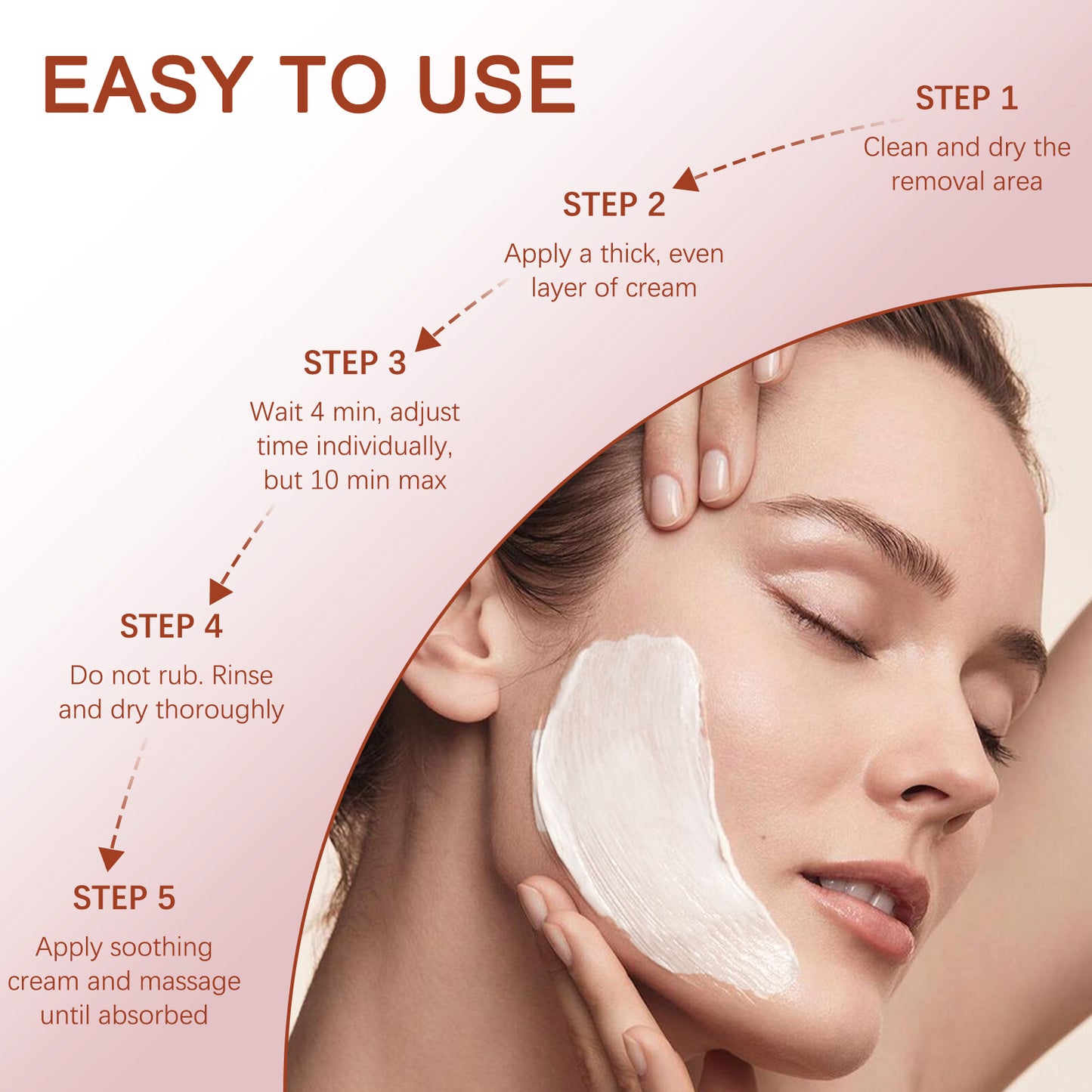 Puilog Facial Hair Removal Cream Kit for Women（3 in 1）