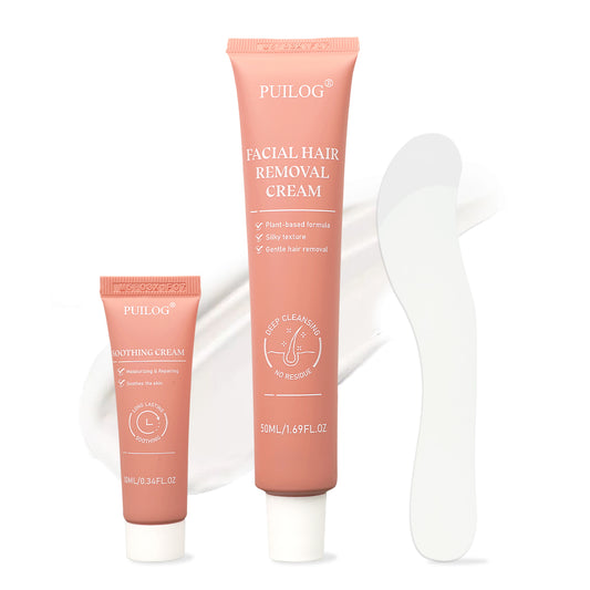 Puilog Facial Hair Removal Cream Kit for Women（3 in 1）